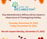thanksgiving office closing