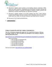City Council Work Session 01/25/22 7PM
