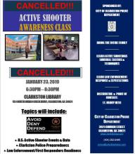 cancelled Active Shooter Awareness Class 1-23-19