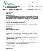 City of Clarkston's City Council Work Session January 4, 2022  7:00PM