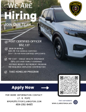 CLARKSTON POLICE DEPARTMENT HIRING 