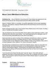 Press Release- Dean Moore joins GMA Board