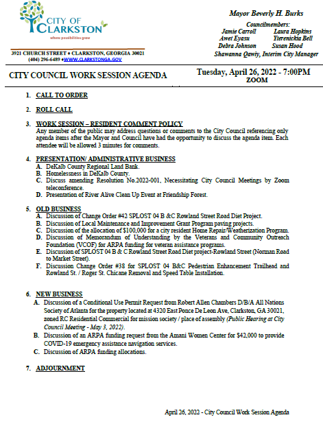 city council meeting 4-26