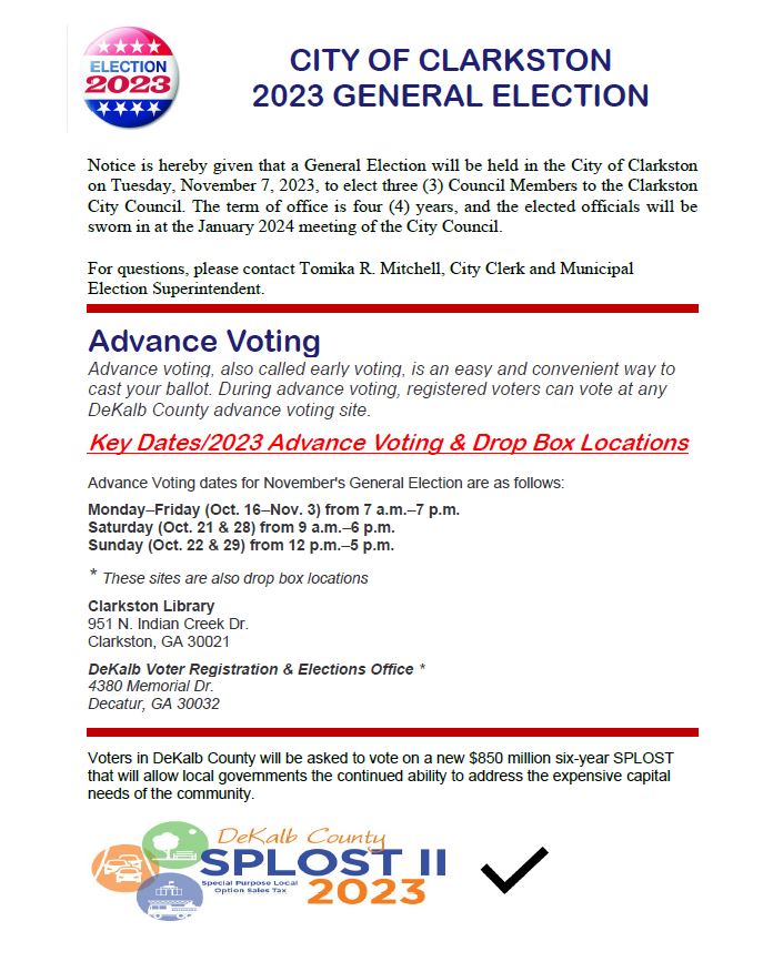 Advance Voting Flyer