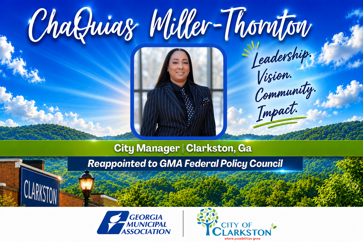 Clarkston's City Manager ChaQuias Miller-Thornton - GMA ReAppointment