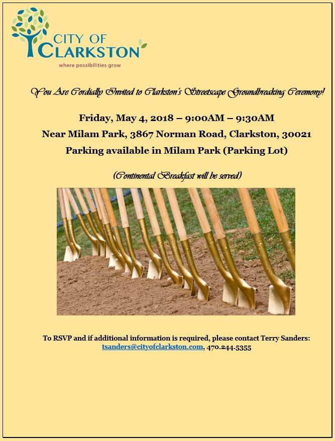 Your Invitation to the Streetscape Groundbreaking Ceremony