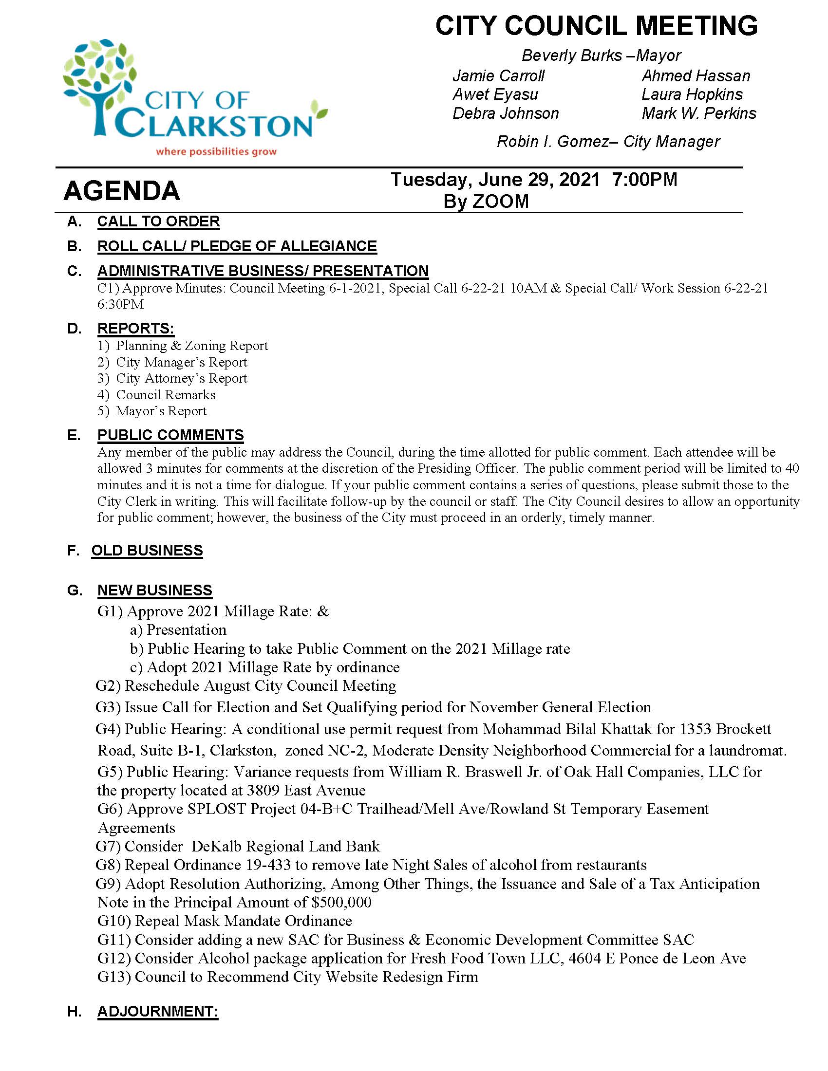 agenda 6-29-21