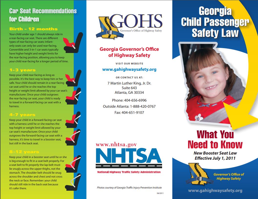 child safety seat brochure pg 1