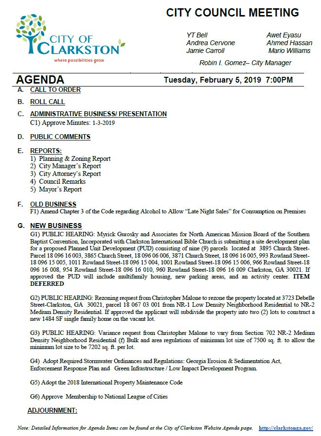 2-5-19 agenda