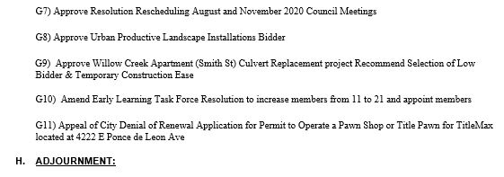 council meeting agenda 3-3-2020 page 2