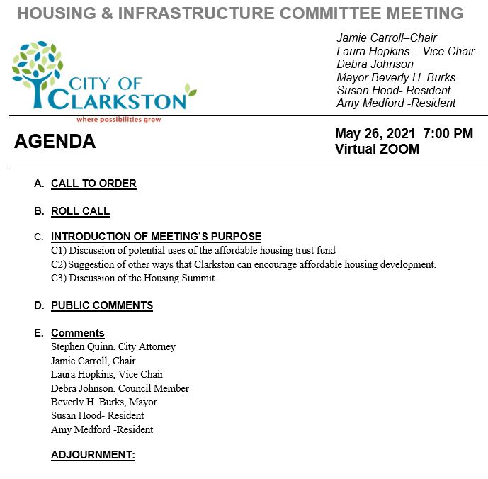 Housing & Infrastructure sac 5-26-21