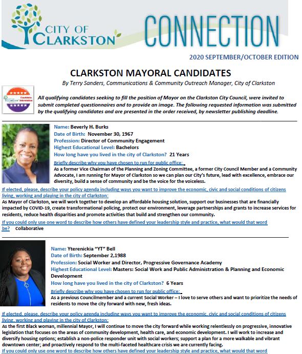 clarkston connection September October 2020
