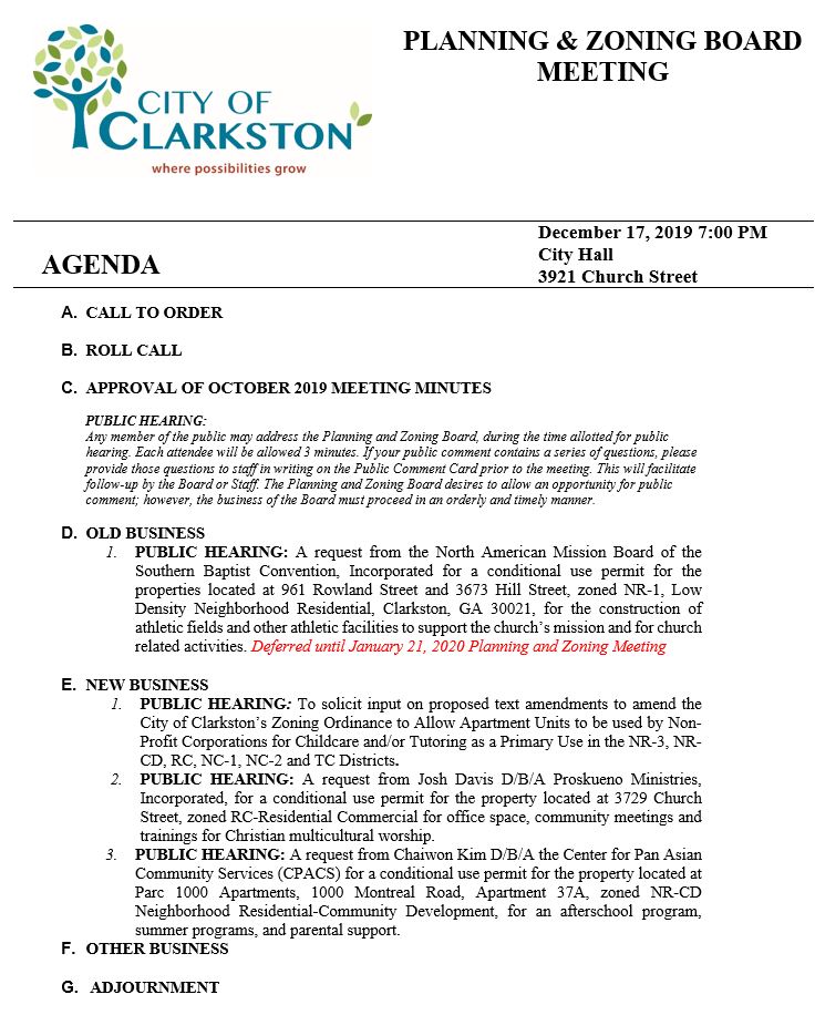 planning & zoning agenda 12-17-19